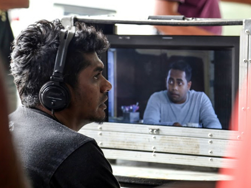 Director-writer Shanjhey Kumar Perumal on set of u00e2u20acu02dcJagatu00e2u20acu2122. u00e2u20acu201d Picture by Cinema Online 