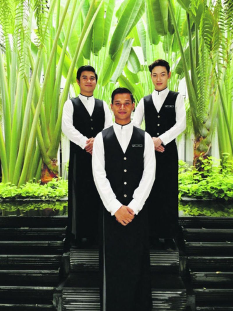Khun Mac (centre) is head butler at The Siam where he and his team make the magic happen for their guests who are mostly couples. — Handout via TODAY