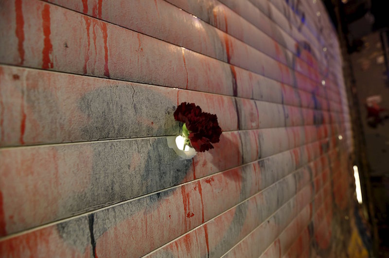 A carnation is placed at the scene of a suicide bombing at Istiklal street, a major shopping and tourist district, in central Istanbul, Turkey March 19, 2016. u00e2u20acu201d Reuters pic