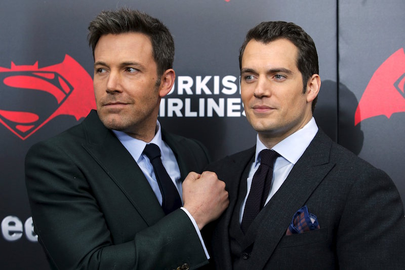 Cast members Ben Affleck and Henry Cavill attend New York premiere ‘Batman v Superman: Dawn of Justice’ in New York March 20, 2016. — Reuters pic
