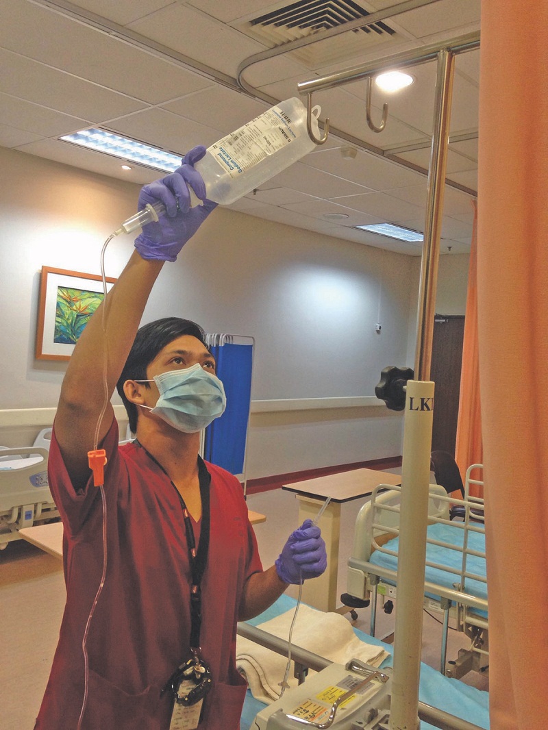 Aliff Basaari, 24, says it was always his ambition to become a nurse.