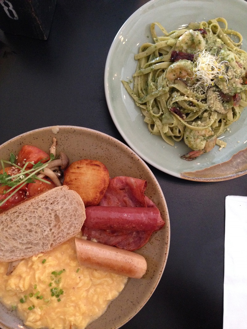 Aside from a selection of pastas, there are also breakfast options, including pancakes, French toast and shakshouka which are popular.