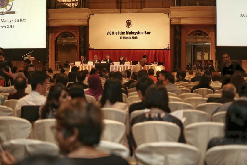 The 70th annual general meeting of the Malaysian Bar at the Renaissance Hotel Kuala Lumpur, March 19, 2016. u00e2u20acu201d Picture by Saw Siow Feng