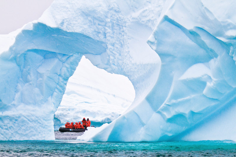 Travellers on a Lindblad Expeditions cruise explore the waters off Antarctica. u00e2u20acu201d Picture by Michael S. Nolan/Lindblad Expeditions via The New York Times