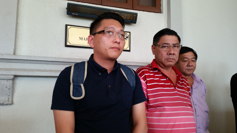 (From left) Chuang Ching-Chiang is the brother of MH370 passenger Chuang Hsiu-Ling, while Tan Peng Fatt and Tan Kim Theng are the brothers of MH370 passenger Tan Ah Meng in this picture taken on March 4, 2016 in Kuala Lumpur.