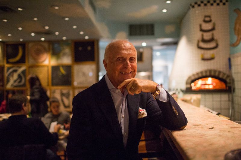 Aldo Bozzi, at Mezzaluna, his trattoria which helped revolutionise modern Italian dining in America, in New York, March 1, 2016. Bozzi, who came to America as an Alfa Romeo executive, opened Mezzaluna in 1984.
