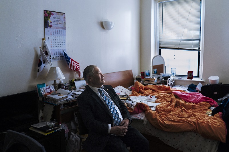 Han Tak Lee, who spent 24 years in prison for killing his daughter before being exonerated in 2014, at his small apartment in New York, March 4, 2016. u00e2u20acu201d Picture by An Rong Xu/The New York Times