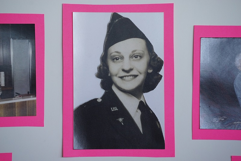 A photo of Mimi Greeley, who recently turned 100, from her days as a nurse during WWII, at her apartment in New York, March 2, 2016. — Picture by Nicole Bengiveno/The New York Times