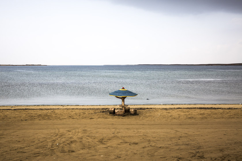 An empty beach on Farasan Island March 7, 2016. — Picture by Bryan Denton/The New York Times