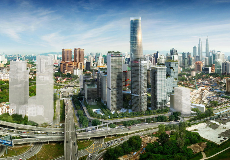 An artist’s impression showing the Tun Razak Exchange financial district of Kuala Lumpur. — Picture courtesy of trx.my website