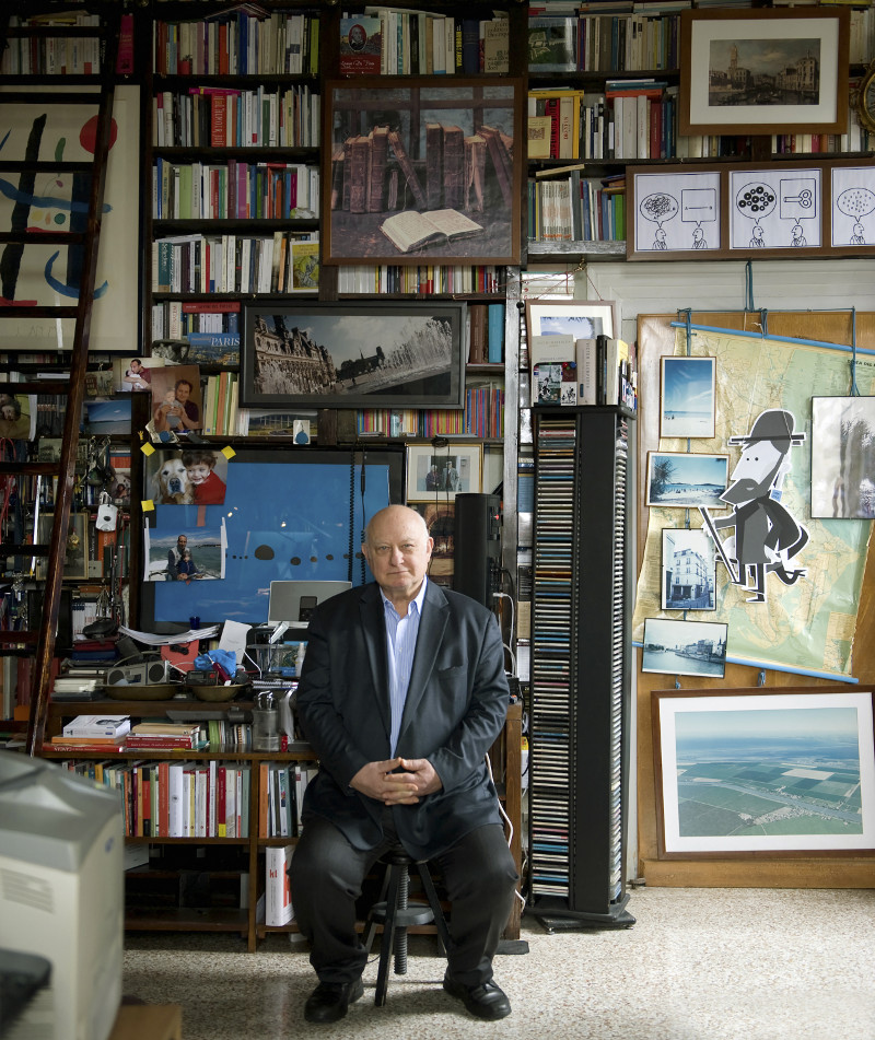 Riccardo Calimani, a historian of Italian Jewry who wrote a book about Venice's Jewish ghetto, at his studio in Venice, Italy, February 27, 2016.