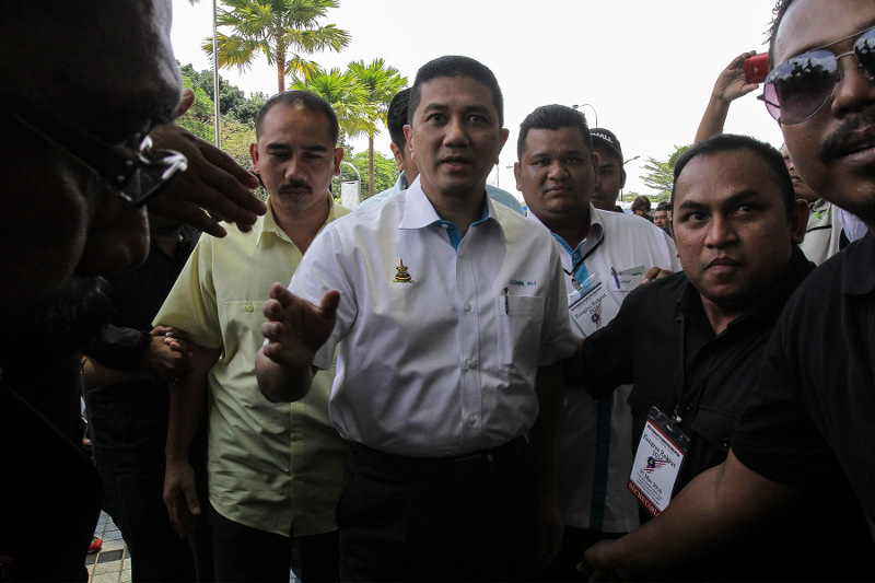 Datuk Seri Azmin Ali arrives to attend the Kongres Rakyat 2016 forum in Shah Alam, March 27, 2016. u00e2u20acu201d Picture by Yusof Mat Isa