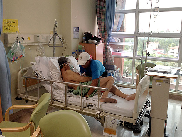 Both male and female caregivers are available to help patients whose families have to work and cannot be by their bedside 24 hours.