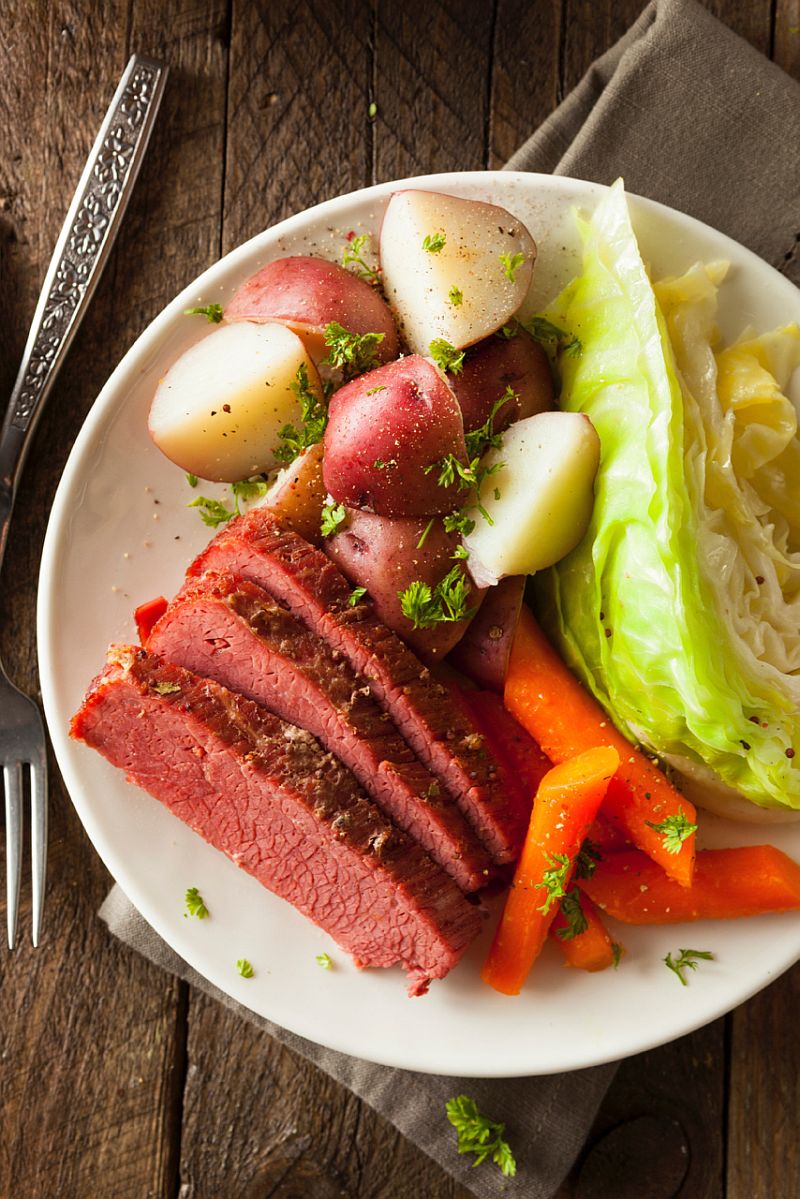 Homemade corned beef and cabbage with carrots and potatoes. u00e2u20acu201d Picture courtesy of iStock