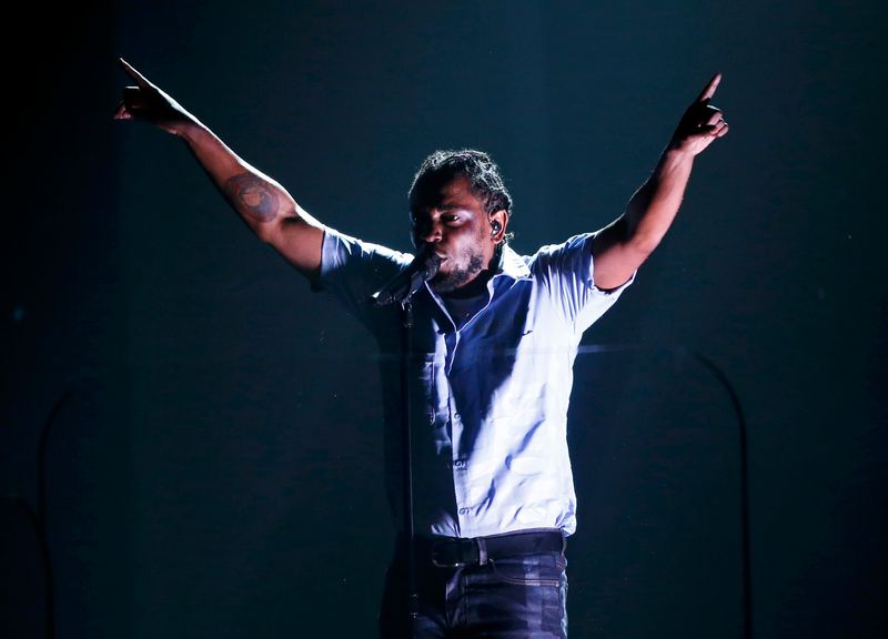 Kendrick Lamar performs a medley of songs at the 58th Grammy Awards in Los Angeles, California February 15, 2016. u00e2u20acu201d Reuters pic 