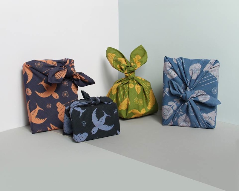 Books Kinokuniya x Mossery stationery sets are beautifully wrapped in the specially designed furoshiki. u00e2u20acu201d Picture courtesy from Books Kinokuniya Malaysian