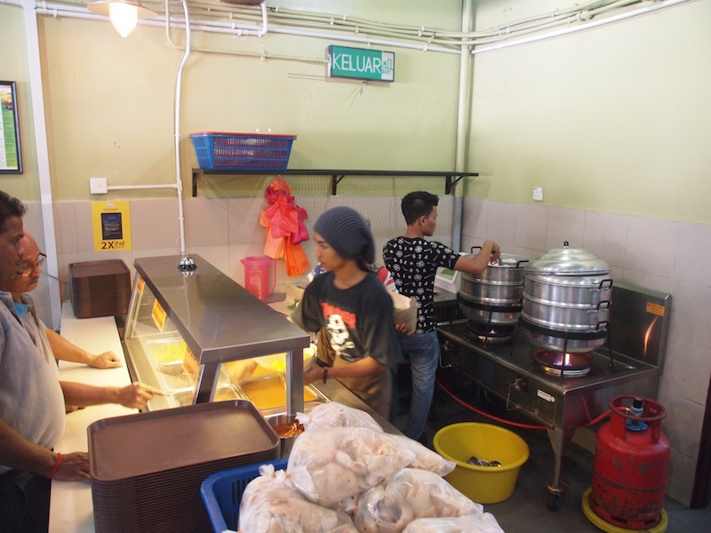 The steamed rice is kept warm and only taken out upon your order.