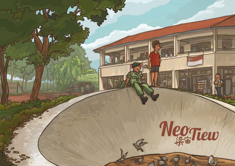 Lee Xin Li’s ‘Neo Tiew’ at his ongoing ‘Sayang Singapura’ exhibition. — Handout via TODAY