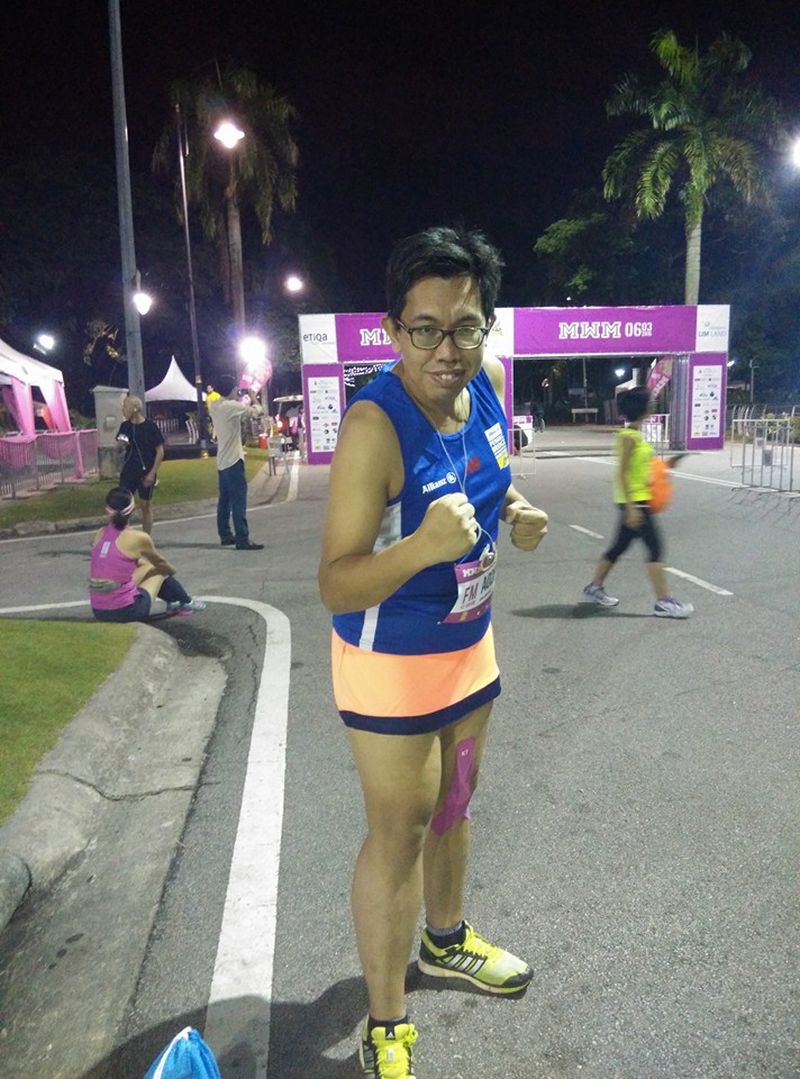 Me in a running skirt. ― Picture by Azrul Khalib