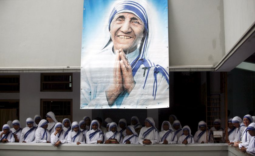 Catholic nuns from the order of the Missionaries of Charity gather under a picture of Mother Teresa during the tenth anniversary of her death in Kolkata, India, in this September 5, 2007 file photo. u00e2u20acu201d Reuters pic