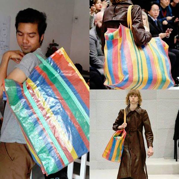A Thai man has a little fun at Balenciaga’s expense. — Picture via Facebook.com/Pantipdotcom