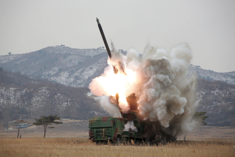 A new multiple launch rocket system is test fired in this undated file photo released by North Korea's Korean Central News Agency (KCNA) in Pyongyang March 4, 2016. u00e2u20acu201d Reuters pic