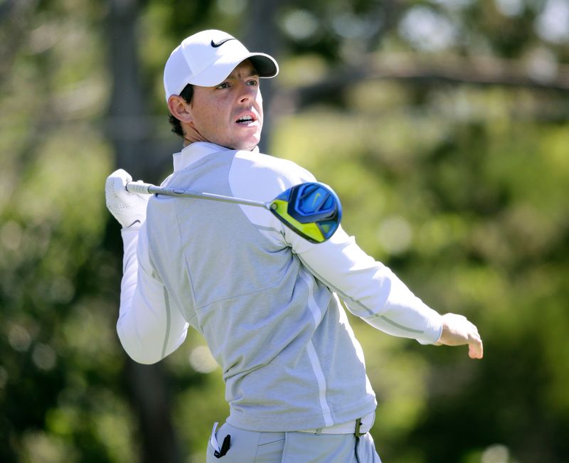 Rory McIlroy of Northern Ireland reacts during the third round of the World Golf Championship-Dell Match Play at the Austin Country Club in Texas March 25, 2016. u00e2u20acu201d USA TODAY Sports/Reuters pic