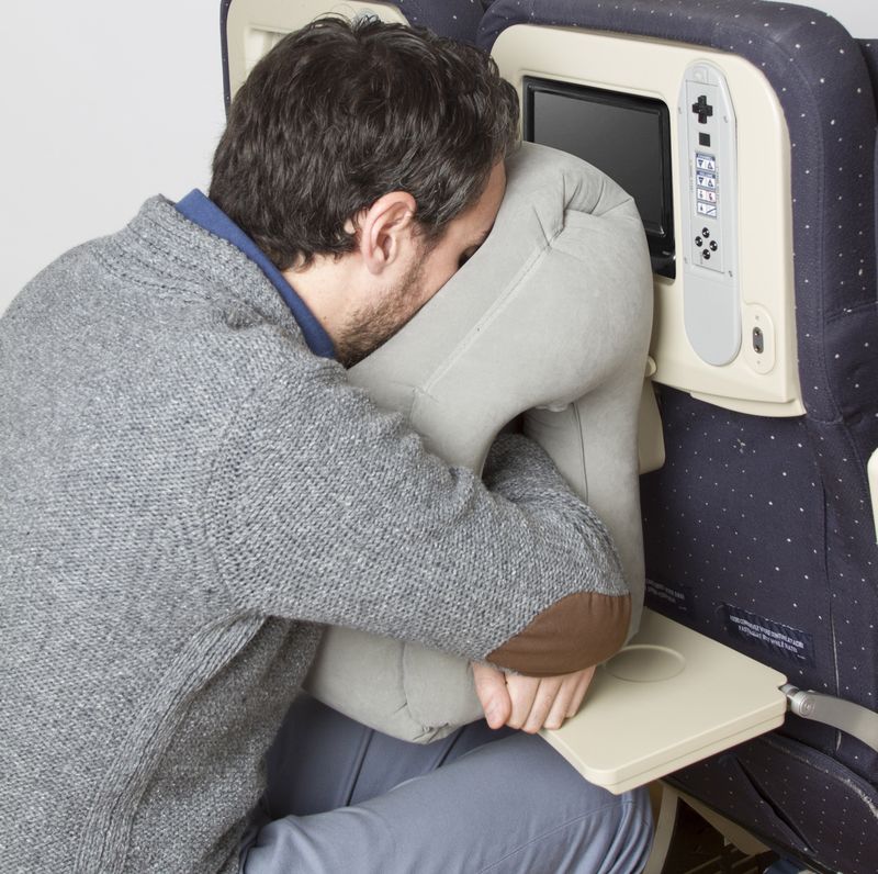 Woollip, an innovative travel pillow for flyers. u00e2u20acu201d AFP pic