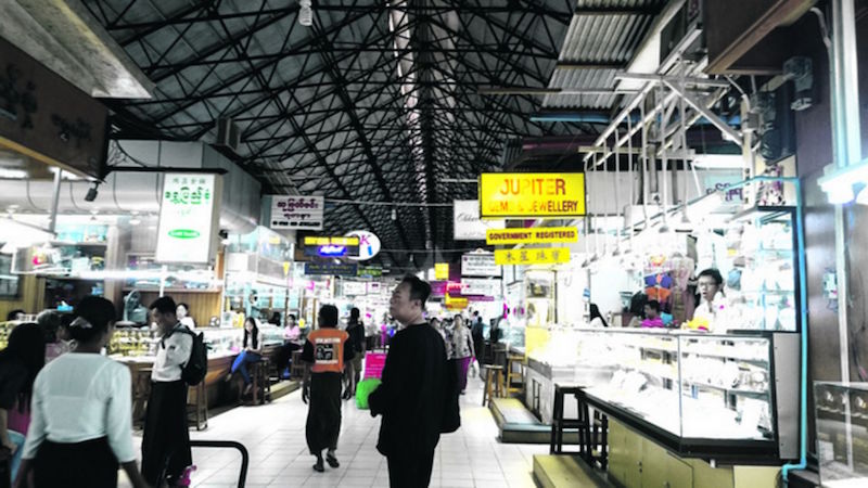 Interior of Bogyoke Aung San Market where traders sell anything from jewellery, clothes, food and souvenirs. — TODAY pic