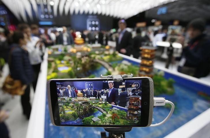 ZTE's mobile Axon is displayed at their stand at the Mobile World Congress in Barcelona February 24, 2016.  u00e2u20acu201d Reuters pic n