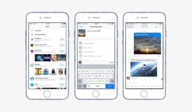 Dropbox users can now share files directly from Facebook Messenger. 