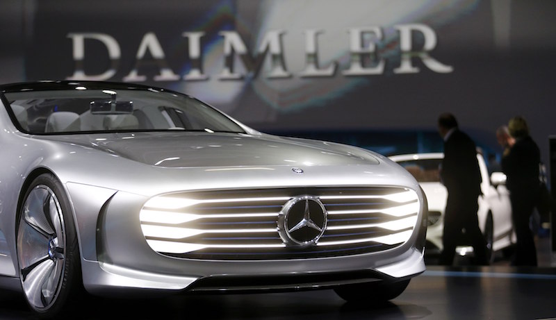 A Mercedes-Benz Concept IAA car is displayed prior to the Daimler annual shareholder meeting in Berlin April 6, 2016. u00e2u20acu201d Reuters picn