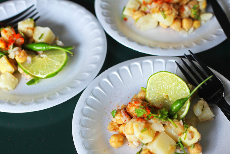 Bengalis celebrate their new year with fanfare and gastronomical indulgence. Begin with Alu Kabli, or Tangy Potato and Chickpea Salad. This is a popular street food as well as a homey snack, especially after school for young children. — Picture by Rinku Bhattacharya via Reuters