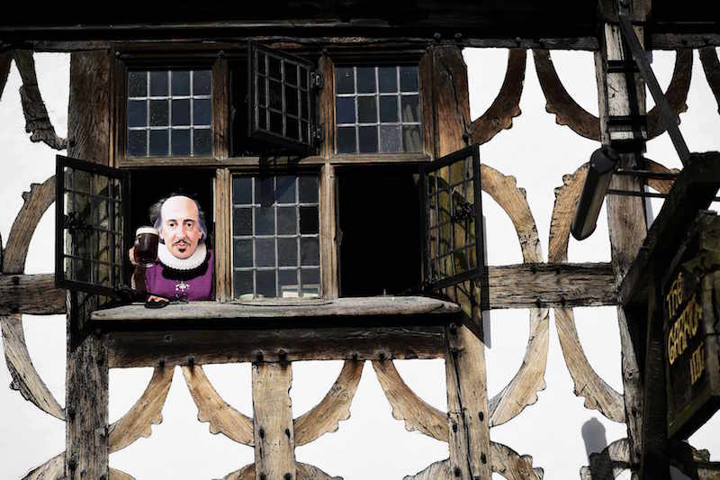 A woman wears a face mask with William Shakespeareu00e2u20acu2122s portrait during celebrations to mark the 400th anniversary of the playwrightu00e2u20acu2122s death in the city of his birth, Stratford-Upon-Avon, April 23, 2016. u00e2u20acu201d Reuters pic