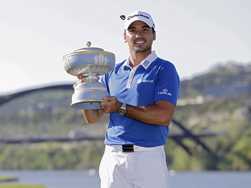 Jason Day of Australia poses with the trophy after defeating Louis Oosthuizen of South Africa in the championship round of the World Golf Championship-Dell Match Play at the Austin Country Club, Austin March 27, 2016. u00e2u20acu201d Reuters pic