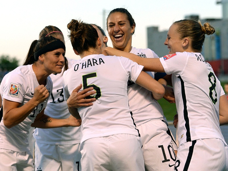 US midfielder Carli Lloyd (10) celebrates her goal with teammates during the second half in the quarterfinals of the Fifa 2015 Womenu00e2u20acu2122s World Cup at Lansdowne Stadium in Ottawa, Ontario, Canada in this file photo taken June 26, 2015. u00e2u20acu201d Reuters pic