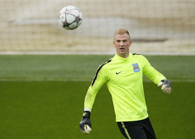Manchester Cityu00e2u20acu2122s Joe Hart during training at City Football Academy, in Manchester April 5, 2016. u00e2u20acu201d Reuters pic