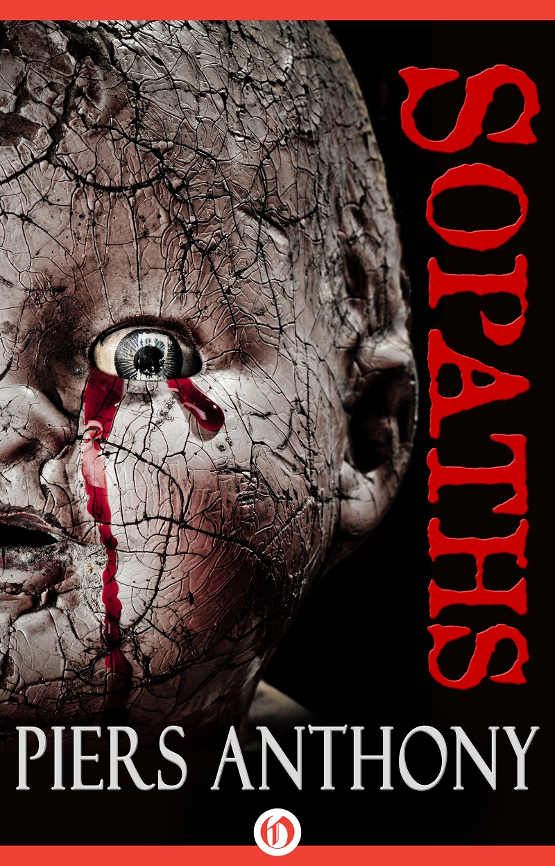 Cover of the chilling and highly controversial book by Piers Anthony, ‘The Sopaths’. 