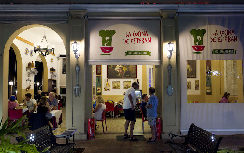 Customers dine at La Cocina de Esteban in Havana March 29, 2016. The restaurant serves Italian, Spanish and Cuban cuisine, but staples like coffee can be hard to find. — Picture by Eliana Aponte Tobar/The New York Times