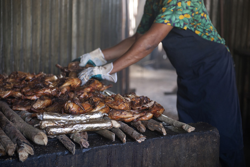 Chicken grilling at Scotchies, the island’s best known jerk emporium, in Montego Bay, on the northwest coast of Jamaica, March 19, 2016. — Picture by Robert Rausch/The New York Times