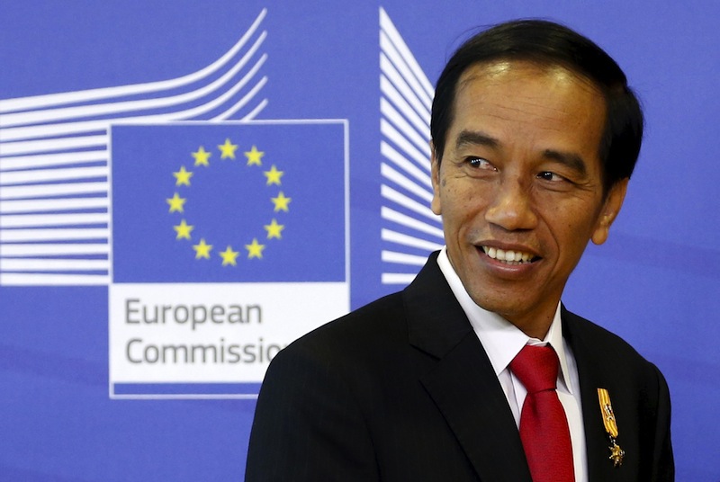 Indonesia's President Joko Widodo arrives for a meeting with European Commission President Jean-Claude Juncker (unseen) at the EU Commission headquarters in Brussels, Belgium, April 21, 2016. u00e2u20acu201d Reuters pic