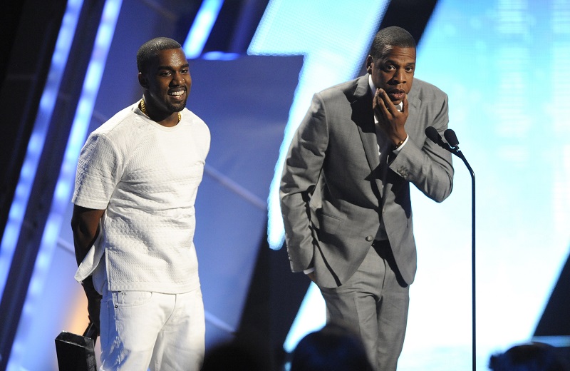 Kanye West and Jay-Z (right) accept the award for best group at the 2012 BET Awards in Los Angeles July 1, 2012. u00e2u20acu201d Reuters pic