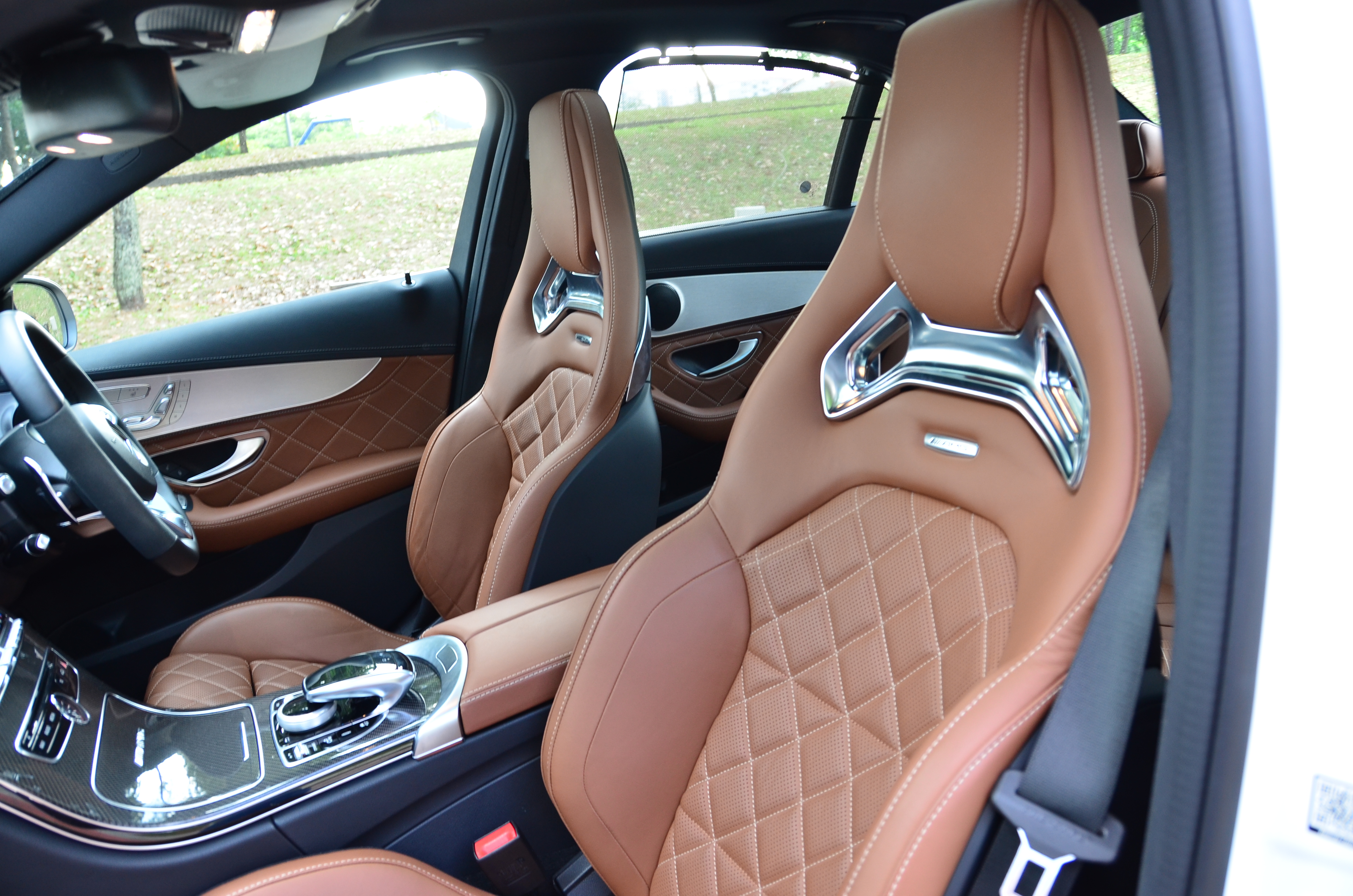 Inside, you find beautiful hand-stitched natural leather seats, a high end stereo system as well as a GPS system.
