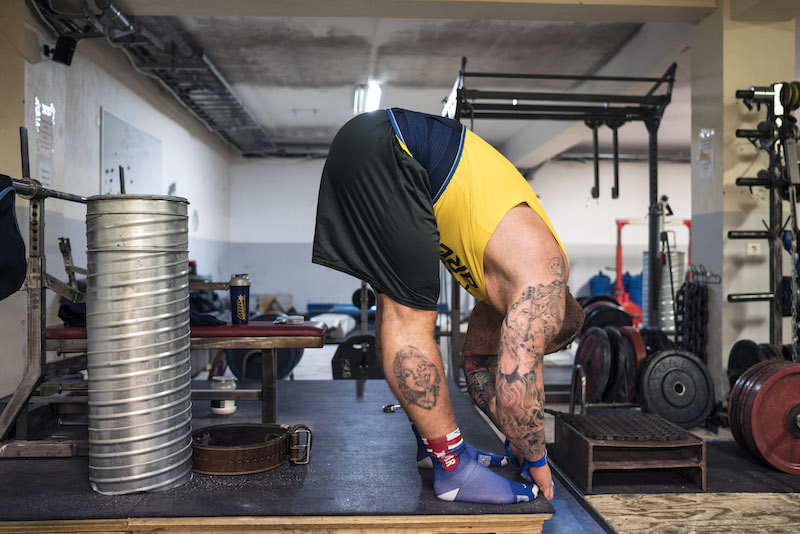 Bjornsson works out at a gym run by Magnus Ver Magnusson, a four-time World’s Strongest Man winner. — Picture by Bara Kristinsdottir/The New York Times