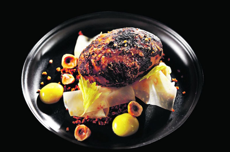 Young Irish top chef Mark Moriarty will be serving his winning dish of charred whole celeriac in a collaborative dinner at Jaan. — TODAY pic