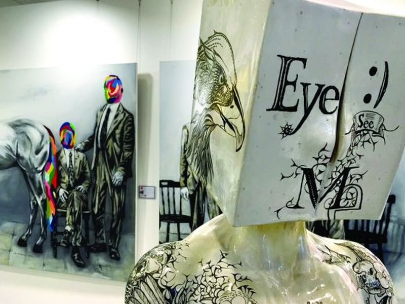 Two- and three-dimensional works at Affordable Art Fair Singapore's Spring Edition this year. 