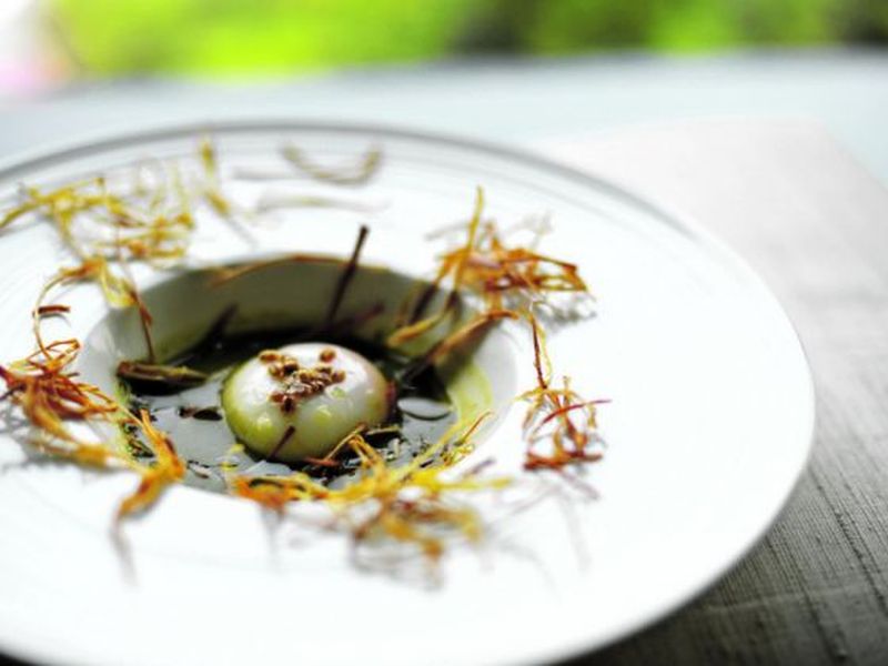 Angela May's ‘dou miao’ soup with a soft-boiled egg is one of her odes to Singapore.