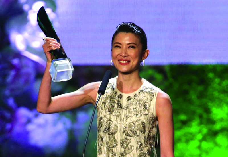 Jeanette Aw takes home her first acting award.u00e2u20acu201d TODAY pic