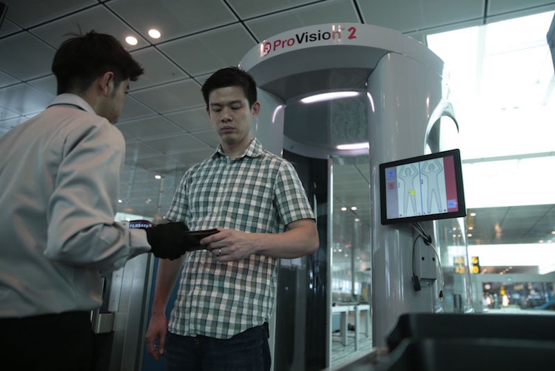 A demonstration of a new generation body scanner being trialled at Changi Airportu00e2u20acu2122s Terminal 3. The scanner generates a stick-man image of the traveller being inspected, instead of an anatomically accurate picture. u00e2u20acu201d TODAY pic
