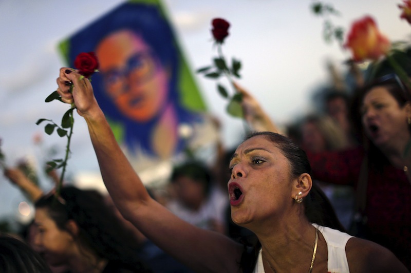 Women rally in support of President Dilma Rousseff and against her impeachment in front of Planalto Palace in Brasilia, Brazil April 19, 2016. u00e2u20acu201d Reuters pic